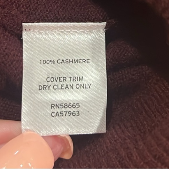 Monte Rosso men’s Italian cashmere maroon 1/4 zip sweater size XL - Picture 5 of 5